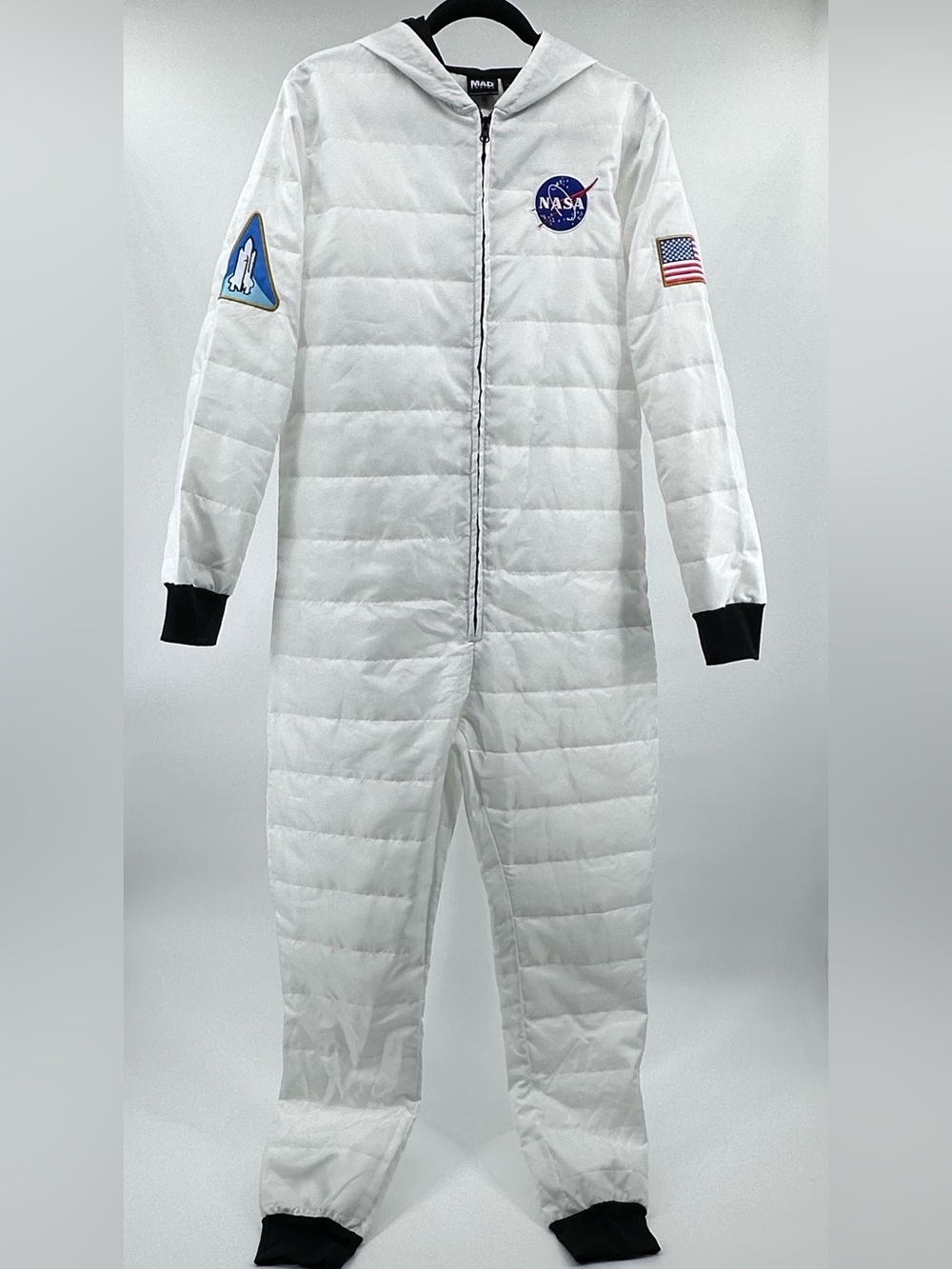 MAD Engine White Space-Theme Quilted Costume with Patches - Unisex